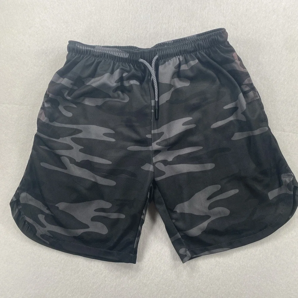 Single layer 2 In 1 Quick-drying solid color Men's Short  Jogger Sport Large S2